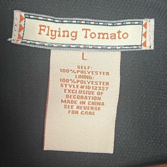 Flying Tomato Multicolor Embroidered Aztec Sleeveless Mini Dress Size‎ Large - Picture 6 of 10